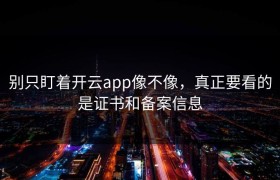 别只盯着开云app像不像，真正要看的是证书和备案信息