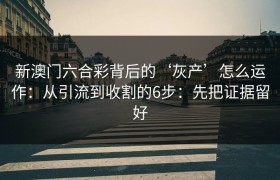 新澳门六合彩背后的‘灰产’怎么运作：从引流到收割的6步：先把证据留好