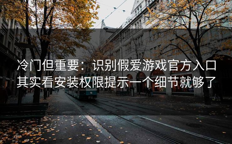 冷门但重要：识别假爱游戏官方入口其实看安装权限提示一个细节就够了