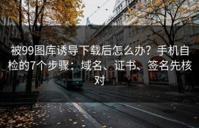 被99图库诱导下载后怎么办？手机自检的7个步骤：域名、证书、签名先核对