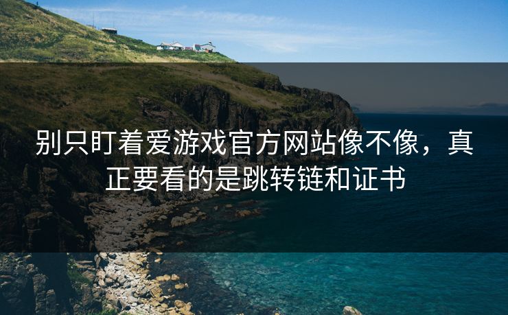 别只盯着爱游戏官方网站像不像，真正要看的是跳转链和证书